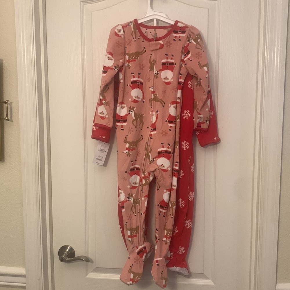Carters Just One You, Christmas Footed Pajama Set - 3T‎ - Picture 3 of 5